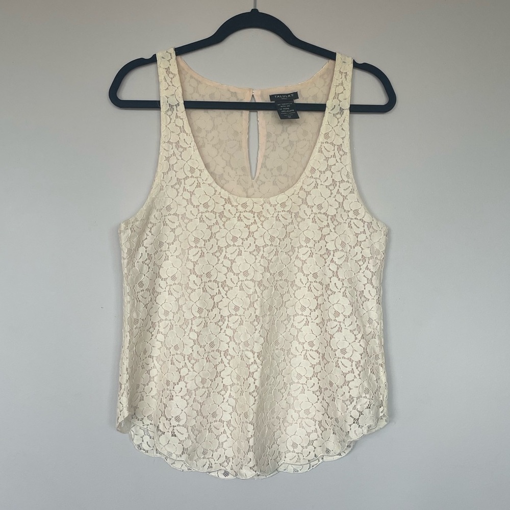 TALULA cream lace tank!